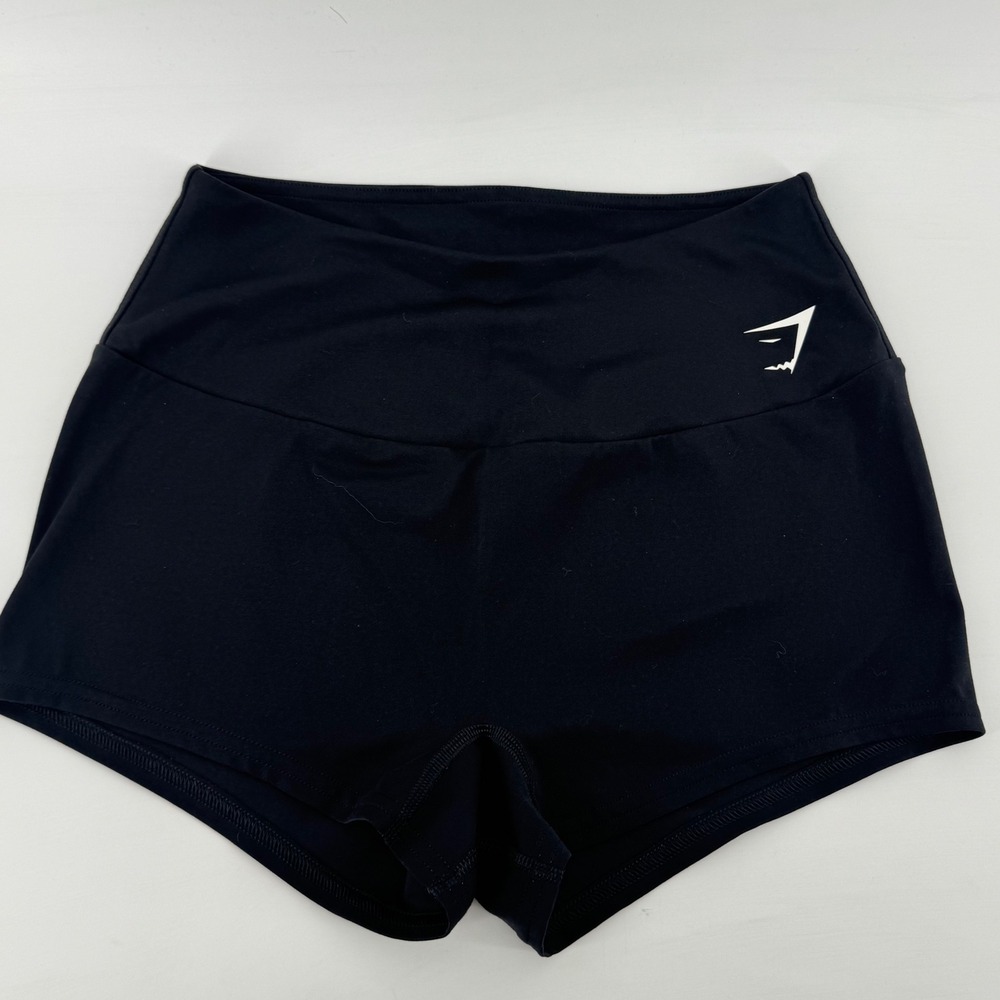 Gymshark Womens Black Training Booty Shorts High Waisted GLSH4719-BK Size Medium